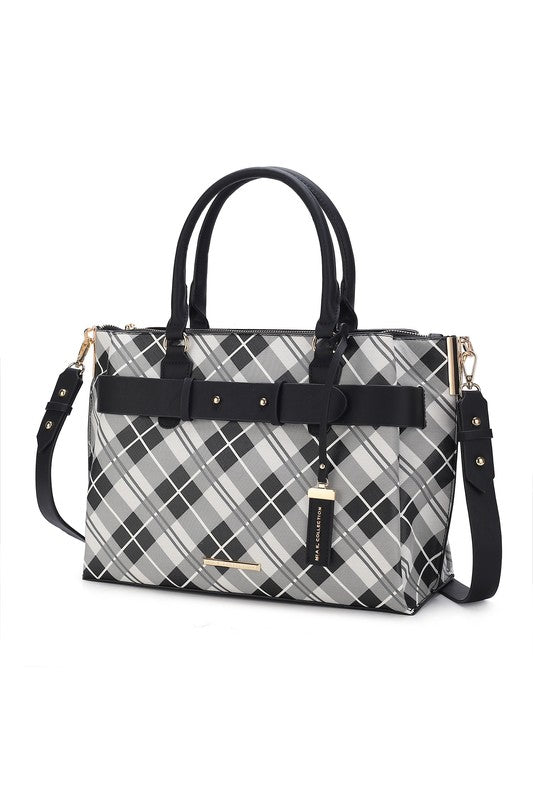 Womens MKF Collection Vivian Plaid Satchel Bag by Mia K | Zarnesh