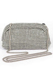 Womens Oversize Rhinestone Convertible Soft Clutch Bag| Zarnesh