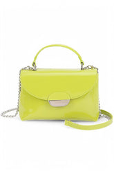 Womens Patent Faux Leather Top Handle Crossbody Bag | Zarnesh