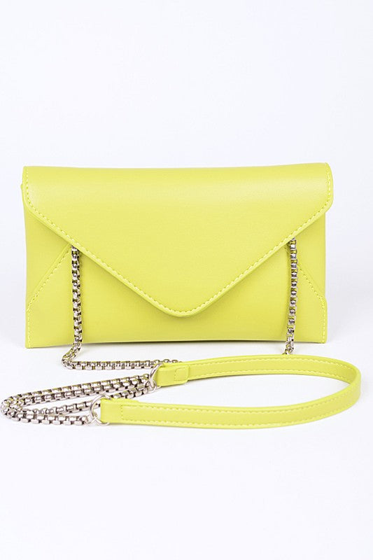 Womens Pop Color Classic Envelope Clutch Bag | Zarnesh