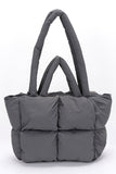Womens Quilted Puffer Convertible Tote Bag | Zarnesh