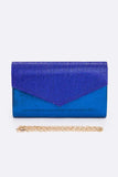 Womens Rhinestone Glitter Envelope Clutch Bag | Zarnesh