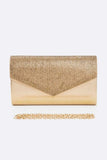 Womens Rhinestone Glitter Envelope Clutch Bag | Zarnesh