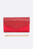 Womens Rhinestone Glitter Envelope Clutch Bag | Zarnesh