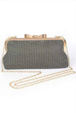 Womens Rhinestone Mesh Crystal  Clutch Bag | Zarnesh