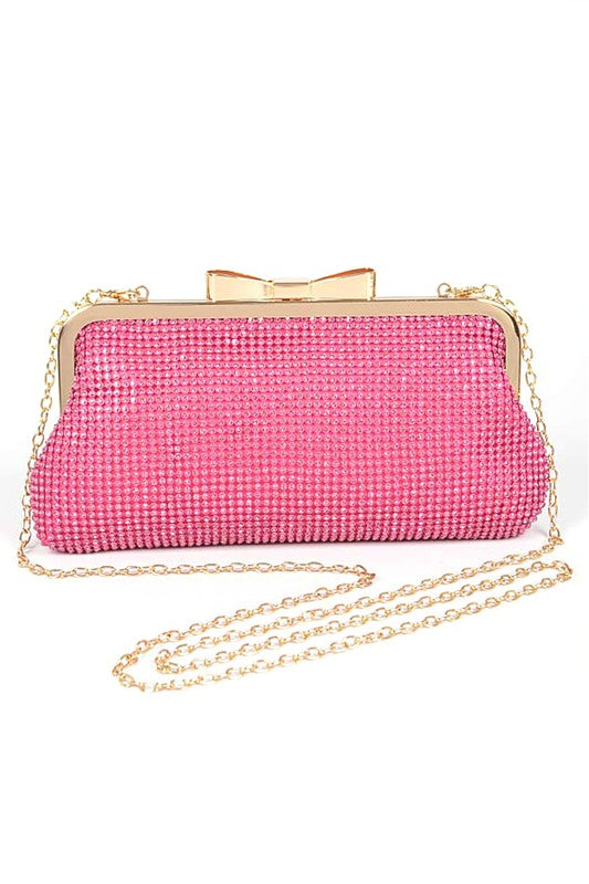 Womens Rhinestone Mesh Crystal  Clutch Bag | Zarnesh