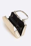 Women Satin Detachable Shoulder Chain Top Handle Box Clutch Zarnesh