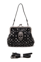 Women Skull Studded Shoulder Hand Strap Shoulder Bag | Zarnesh