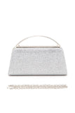 Womens Slim Top Handle Rhinestone Box Clutch | Zarnesh