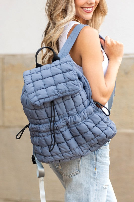 Womens Stevie Quilted Puffer Backpack | Zarnesh