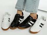Women Blaster Anti Skid Sole Striped Lace Up Sneakers Zarnesh