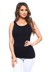 Women Seamless Body Con Fit Longline Hem Sleeveless Tank Top Zarnesh