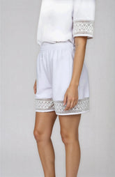 Crochet Lace Trim Lounge Shorts | Zarnesh
