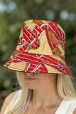 Fashion Equestrian Chain Straps Print Bucket Hat | Zarnesh