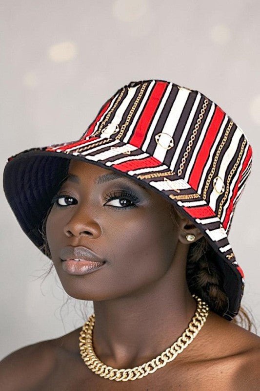 Fashion Striped Pattern Mix Print Bucket Hat | Zarnesh