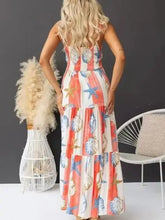 Island Print Bambi Long Maxi Dress | Zarnesh