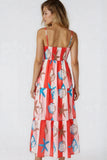Island Print Bambi Long Maxi Dress | Zarnesh