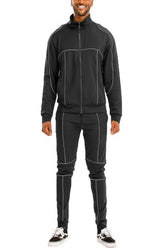 Men Reflective Piping Track Set | Zarnesh