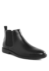 Men’s Chelsea Faux Leather Boots Classic Ankle Dress Boots | Zarnesh