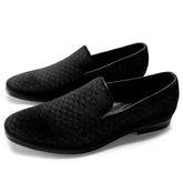 Men’s Classic Jacquard Fish Scale Slip-On Loafers Shoes | Zarnesh