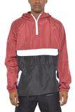 Men’s Color Block Windbreaker Anorak Pullover Hooded Jacket | Zarnesh