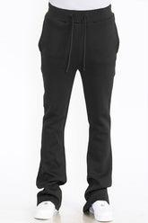 Men’s Fleece Flare Solid Stacked Sweatpants | Zarnesh