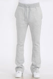 Men’s Fleece Flare Solid Stacked Sweatpants | Zarnesh