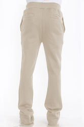 Men’s Fleece Flare Solid Stacked Sweatpants | Zarnesh