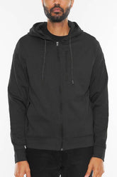 Men Solid Heathered Zip-Up Jacket | Zarnesh