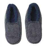 Men’s Solid Sherpa Blue House Non-Slip Slippers | Zarnesh