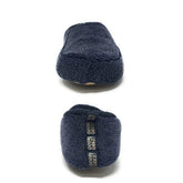 Men’s Solid Sherpa Blue House Non-Slip Slippers | Zarnesh