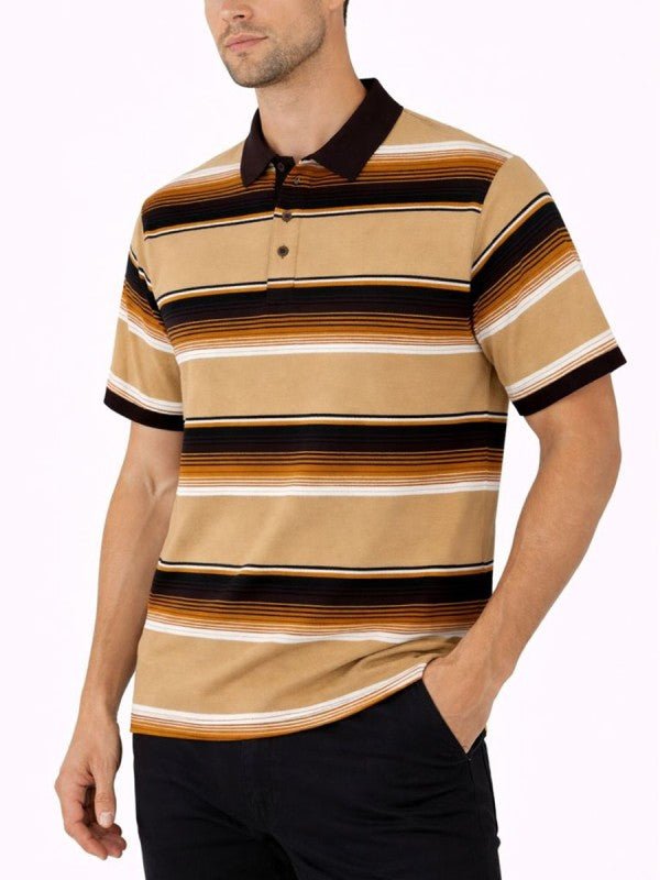 Men's Striped Old School Polo Shirt | Zarnesh
