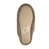Men’s Tan Solid Sherpa House Non-Slip Slippers | Zarnesh