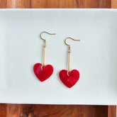 Lightweight Drop Mina Heart Earrings | Zarnesh