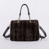 Mink Fur Luxury Crossbody Tote Bag | Zarnesh