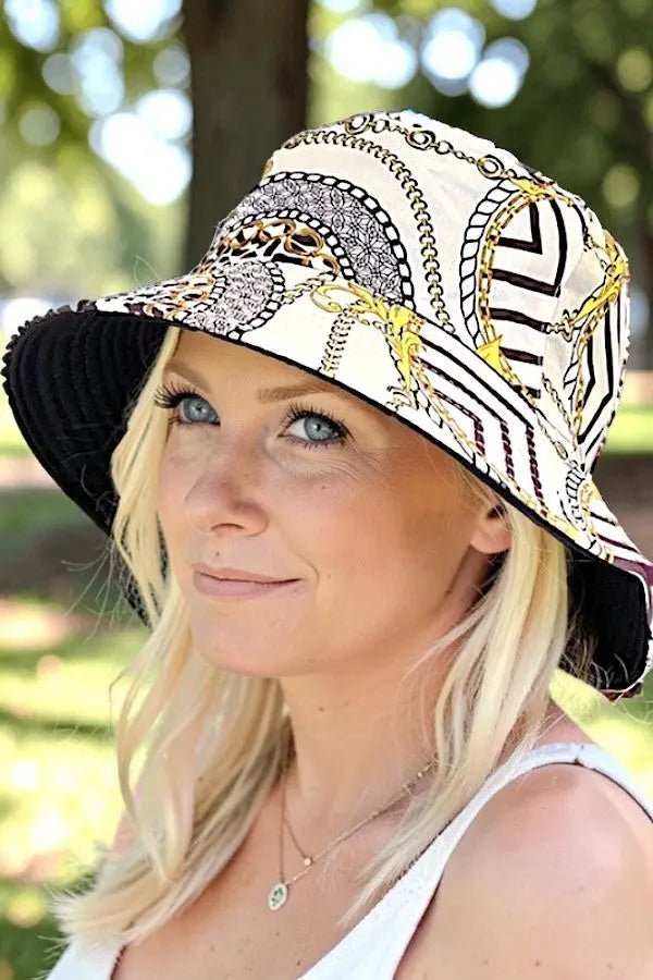 Mix Baroque Chain Print Fashion Bucket Hat | Zarnesh