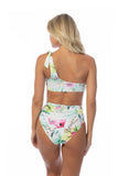 One-Shoulder Floral High-Waisted Bikini Set | Zarnesh