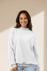 Oversized Mock Neck Reversible Sweatshirt | Zarnesh