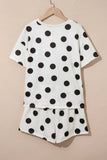 Polka Dot 2-Piece Tee & Drawstring Shorts Set | Zarnesh