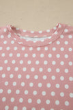 Polka Dot Top & Shorts Two-Piece Lounge Set | Zarnesh