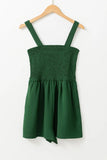 Smocked Sleeveless Pocketed Square Neck Romper | Zarnesh