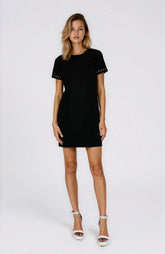 Star Studded Crew Neck T Shirt Dress | Zarnesh