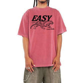 Unisex Oversized Easy Tiger Garment Dyed Crew-Neck Tee | Zarnesh