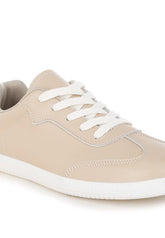 Women Bostonia Paneling Real Leather Lace Up Sneakers | Zarnesh