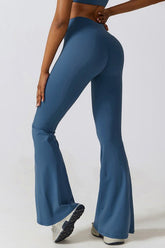 Women Casual Buttock Lift Yoga Moisture Wicking Flare Leg Pant Zarnesh