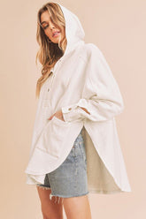 Mixed Media Dove Hoodie Oversized Pullover | Zarnesh