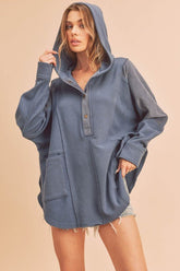 Mixed Media Dove Hoodie Oversized Pullover | Zarnesh