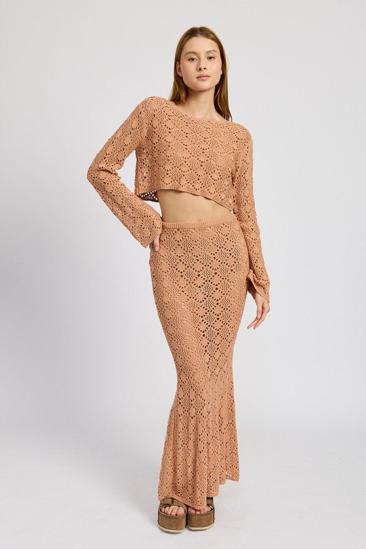 Soft Breathable Durable Mermaid Maxi Crochet Skirt | Zarnesh