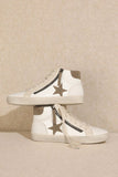 Women Star Embellished Round Toe High Top Sneakers | Zarnesh