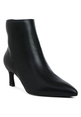 Women’s Ankle Migelo Faux Leather Kitten Heel Boots | Zarnesh
